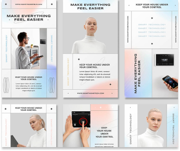 smartphone display with Instagram Stories Concept
